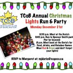 TCoB Annual Christmas Lights Run & Party Monday December 21st